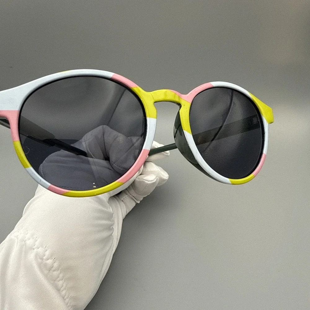 Starbucks Round Colorful Sunglasses - Pink, Yellow, White & Green Starbuck Logo